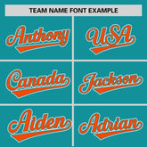 Custom Aqua Orange Zebra Stripes Graffiti Pattern Authentic Baseball Jersey